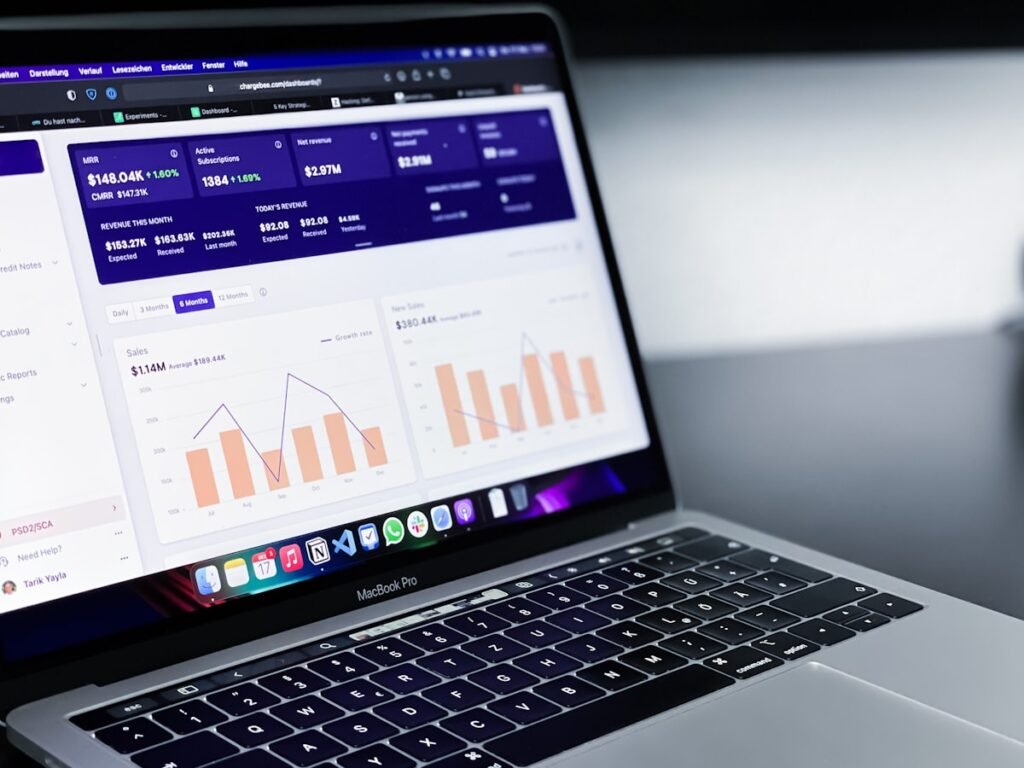Laptop computer representing CRM software comparison