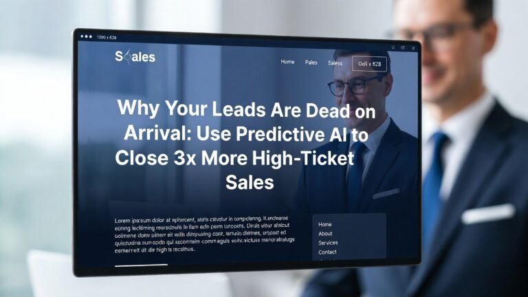 Unlock predictive lead scoring to transform dead leads into revenue with AI sales automation, B2B intent data, and high-ticket sales funnels—boosting sales ROI by 3x