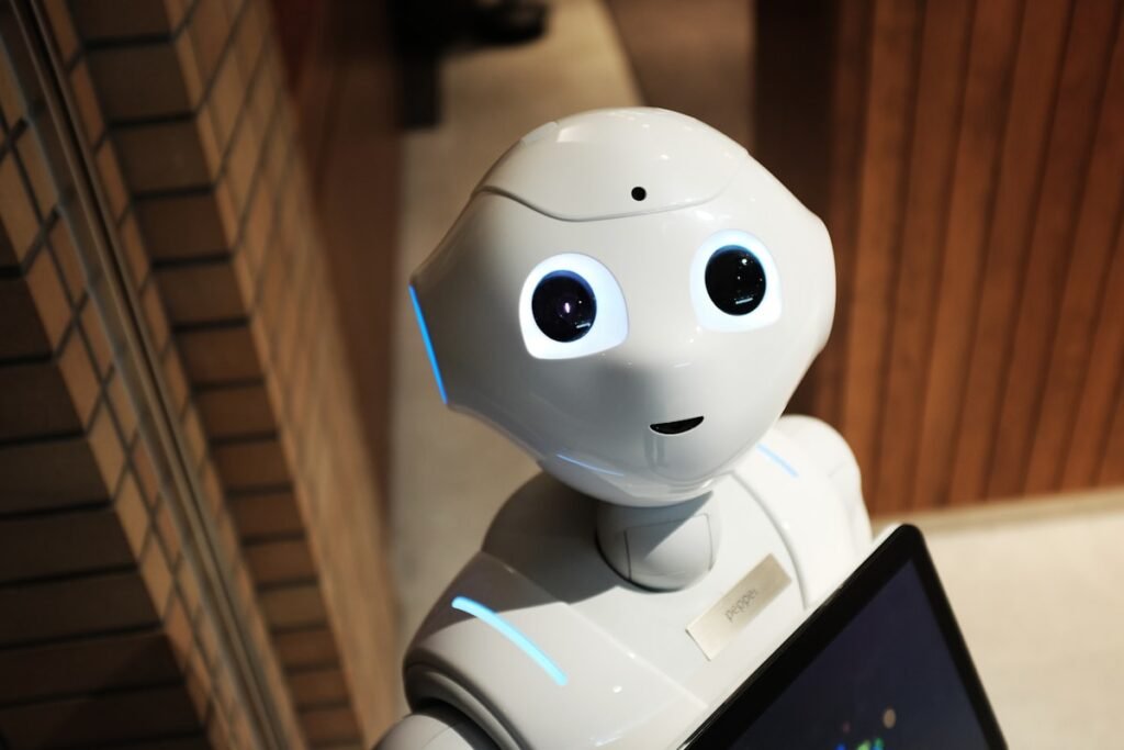 White robot representing custom AI solutions