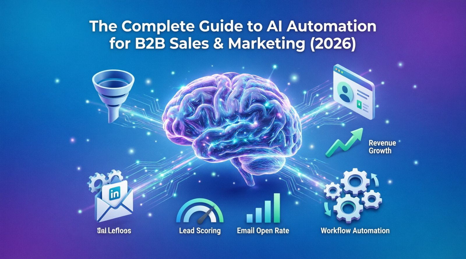AI Automation for B2B Sales tools including lead scoring, email outreach, workflow automation, and revenue growth metrics.