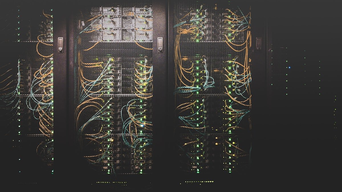 Network cables representing autonomous AI agents attack on government systems