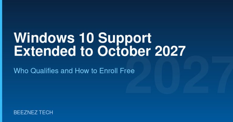 Windows 10 ESU 2027 graphic: support extended to October 2027